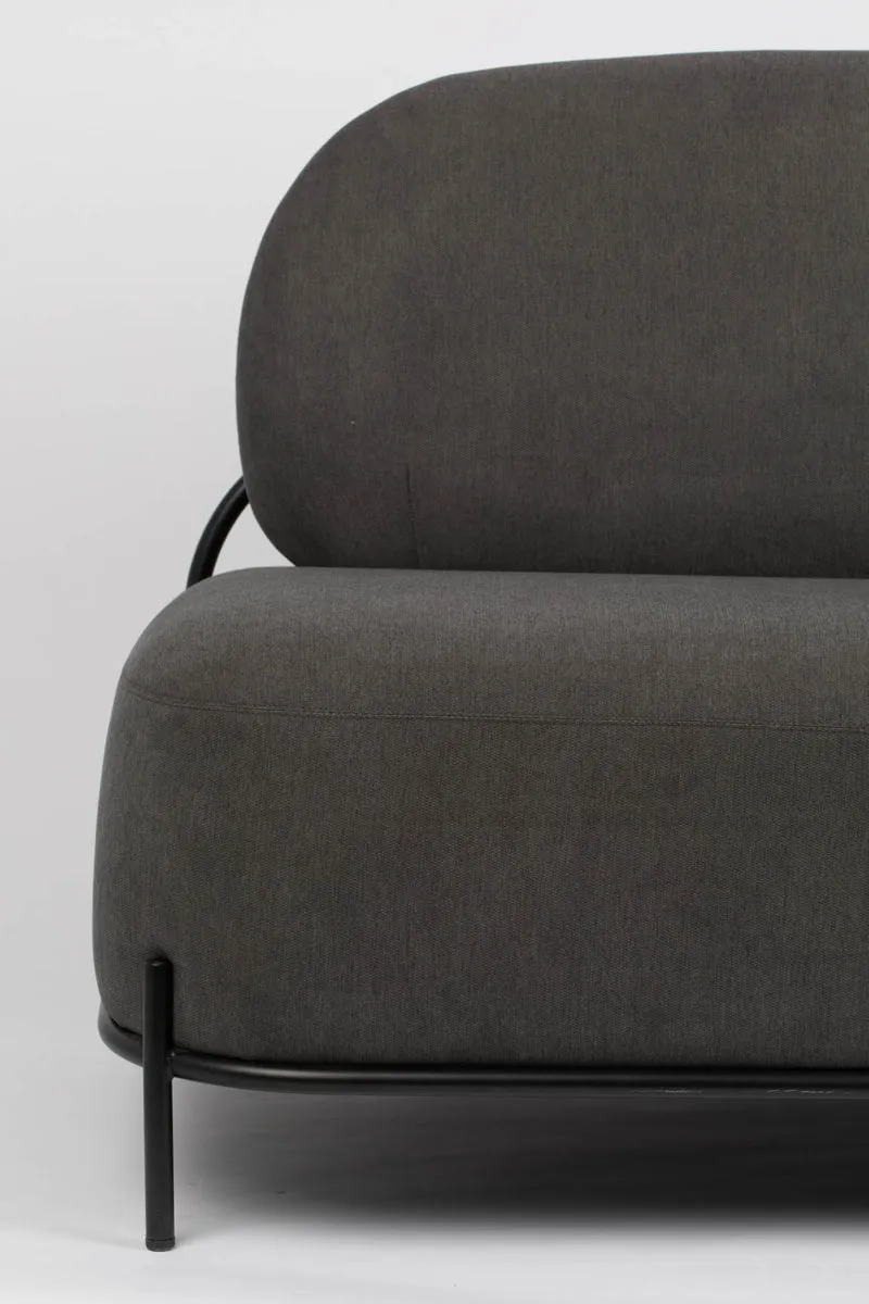 Sofa Couch POLLY GREY 2-Sitzer
