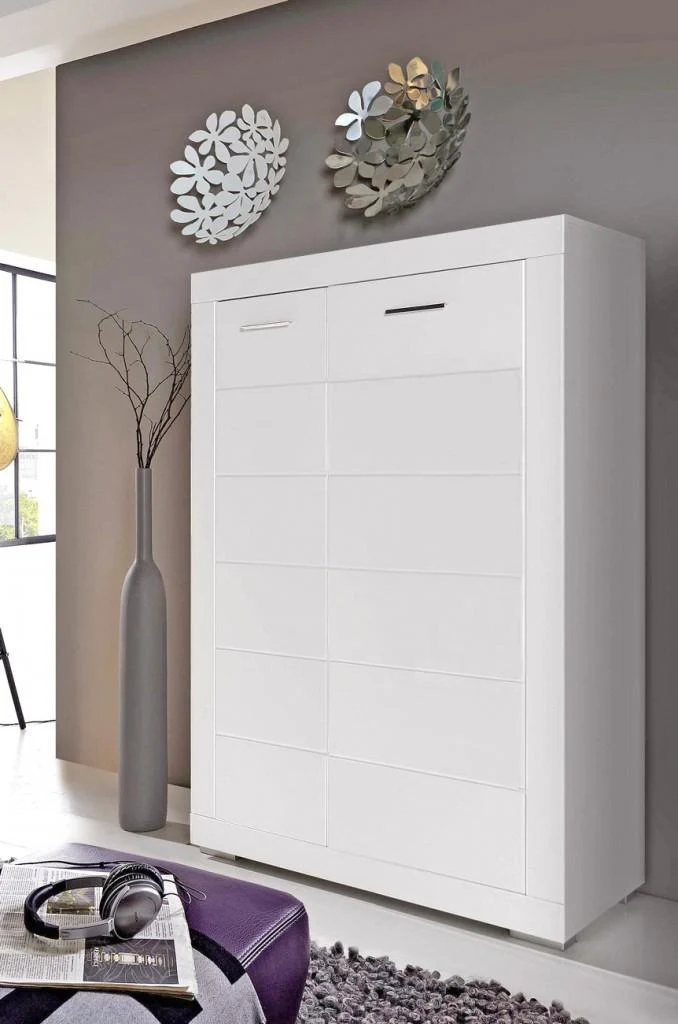 Highboard SNOW Schrank mit 2 Türen, 8 Fächer