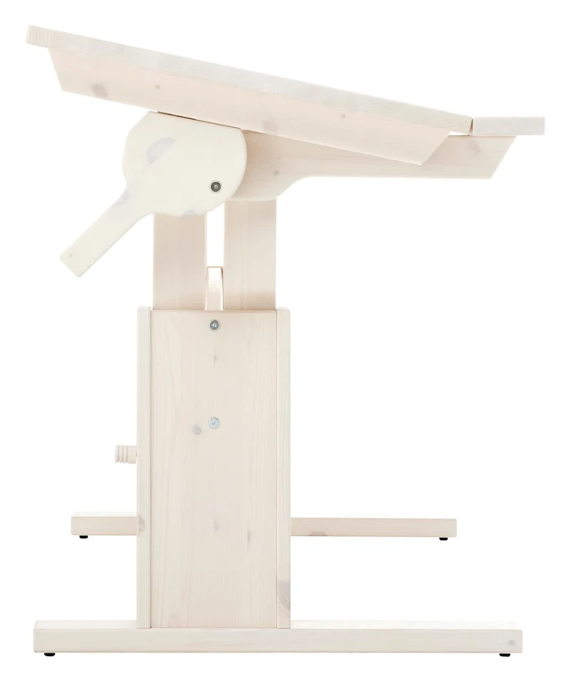 LIFETIME Kinderschreibtisch Kiefer White Wash Höhe + Neigung verstellbar