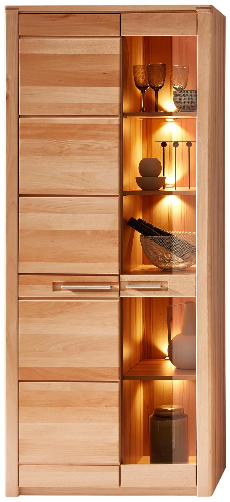 Wohnzimmerschrank NATURE ONE FF81, 3-tlg. Kernbuche Massivholz