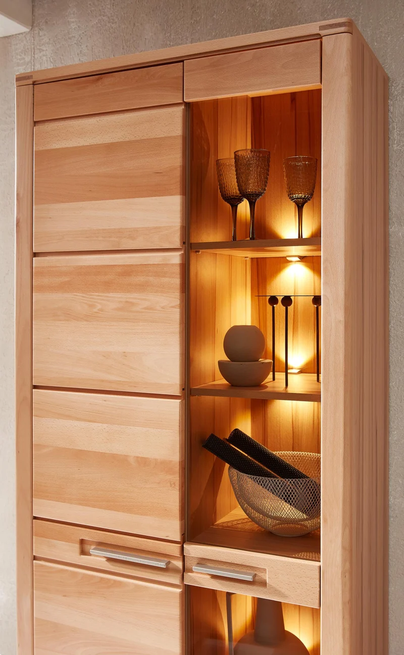 Wohnzimmerschrank NATURE ONE FF81, 3-tlg. Kernbuche Massivholz