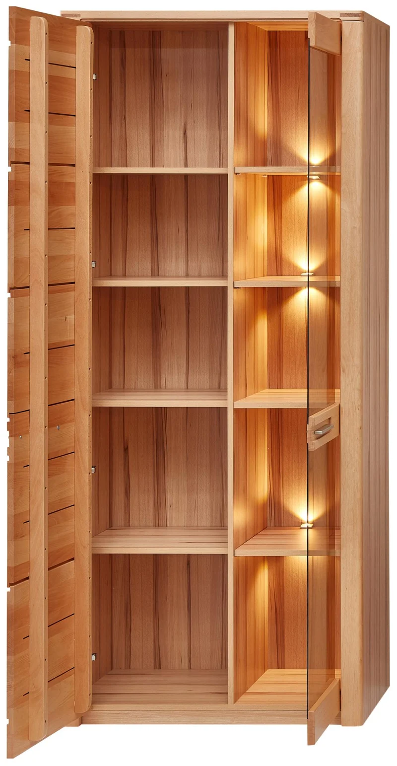 Wohnzimmerschrank NATURE ONE FF80, 4-tlg. Kernbuche Massivholz