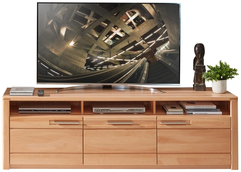 Wohnzimmerschrank NATURE ONE FF80, 4-tlg. Kernbuche Massivholz