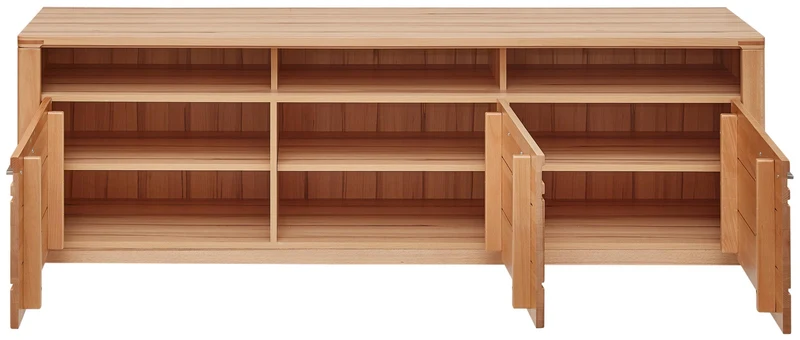 Wohnzimmerschrank NATURE ONE FF80, 4-tlg. Kernbuche Massivholz