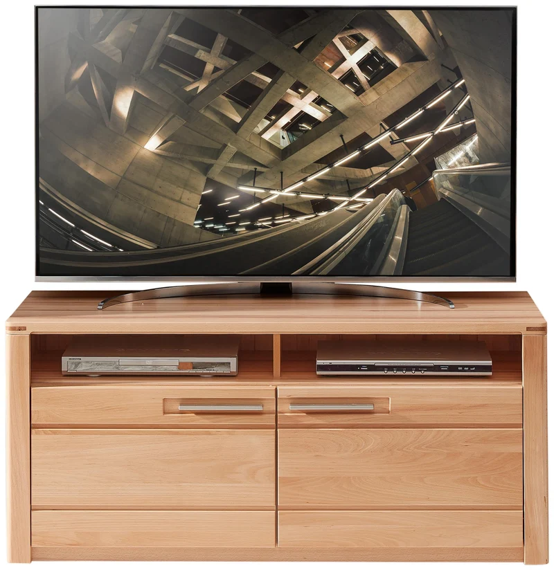 TV Lowboard NATURE ONE 131 cm Front Kernbuche Massivholz