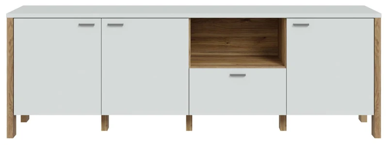TV-Board SAITAMA Lowboard Dekor Secrey Grey / Eiche Nachbildung, Forte