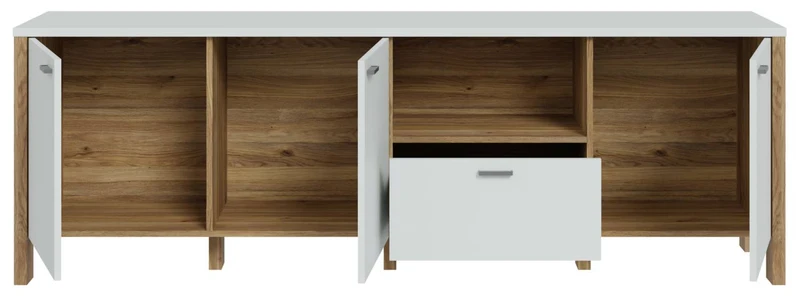 TV-Board SAITAMA Lowboard Dekor Secrey Grey / Eiche Nachbildung, Forte