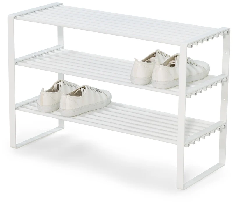 Spinder REX SR 2 Stahl Schuhregal, Minimalistisch & Modern, Weiß