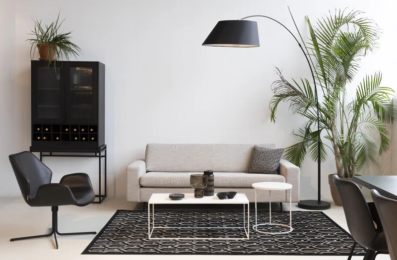 Bogenlampe Arc Schwarz | Elegante Design-Stehleuchte von Zuiver