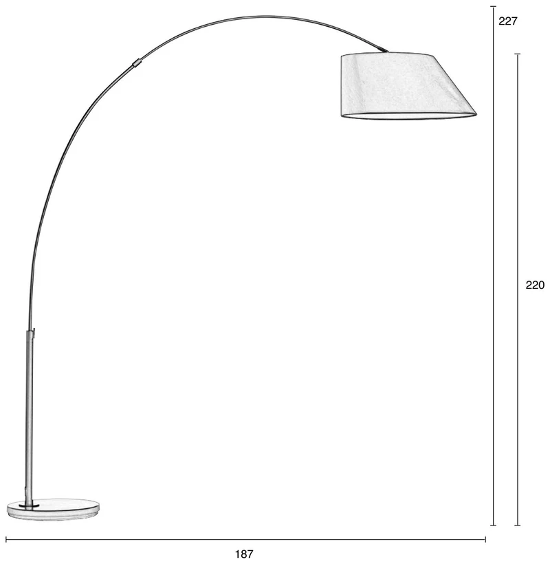 Bogenlampe Arc Schwarz | Elegante Design-Stehleuchte von Zuiver