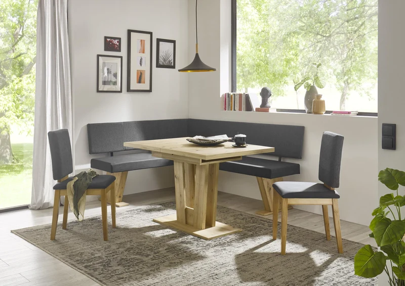 Eckbank Eckbankgruppe VERONA II 150x190 cm Eiche mit Tisch Varese