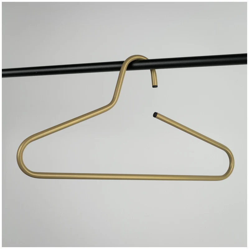 Spinder VICTORIE Stahl Kleiderbügel, Minimalistisch, Gold, 5er-Set