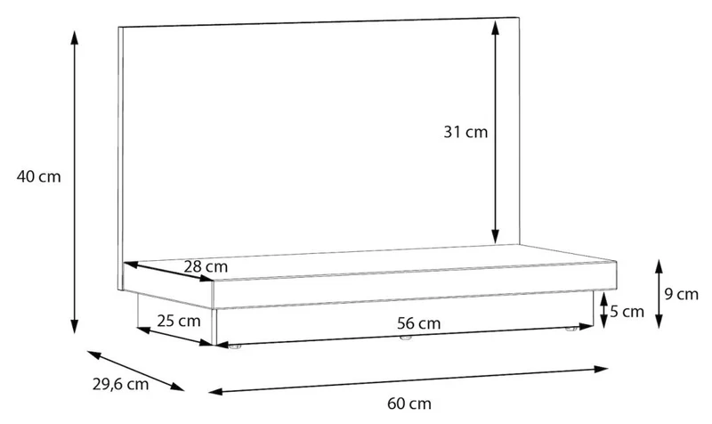 Regalelement LEWISVILLE B02 mit Ablage Optik: Valencia Oak