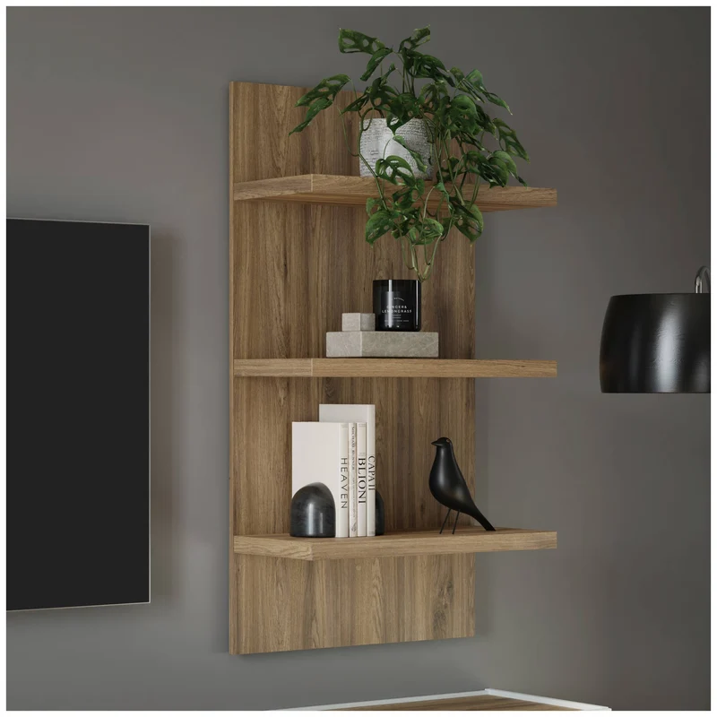 Wandboard LEWISVILLE B01 mit Ablagen Optik: Valencia Oak