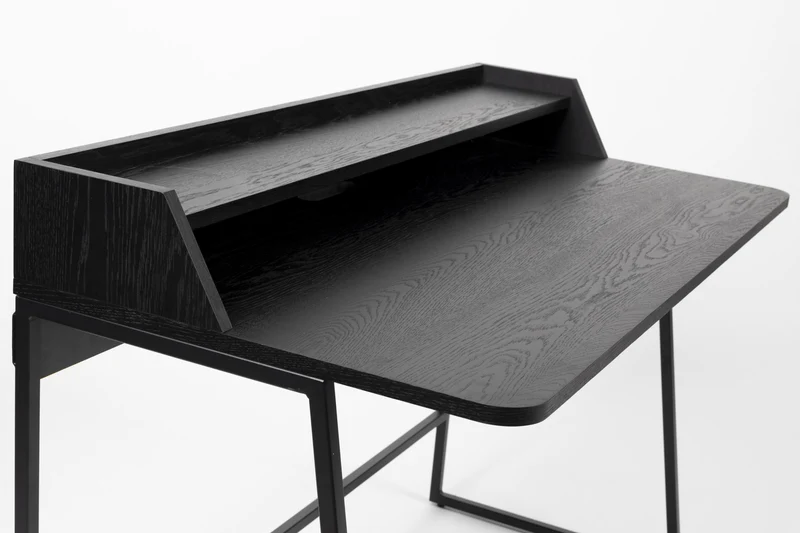 Schreibtisch Sekretär GIORGIO BLACK Eiche Furnier und Metall