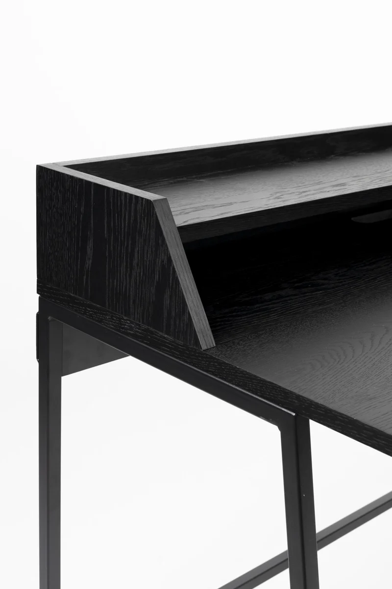 Schreibtisch Sekretär GIORGIO BLACK Eiche Furnier und Metall