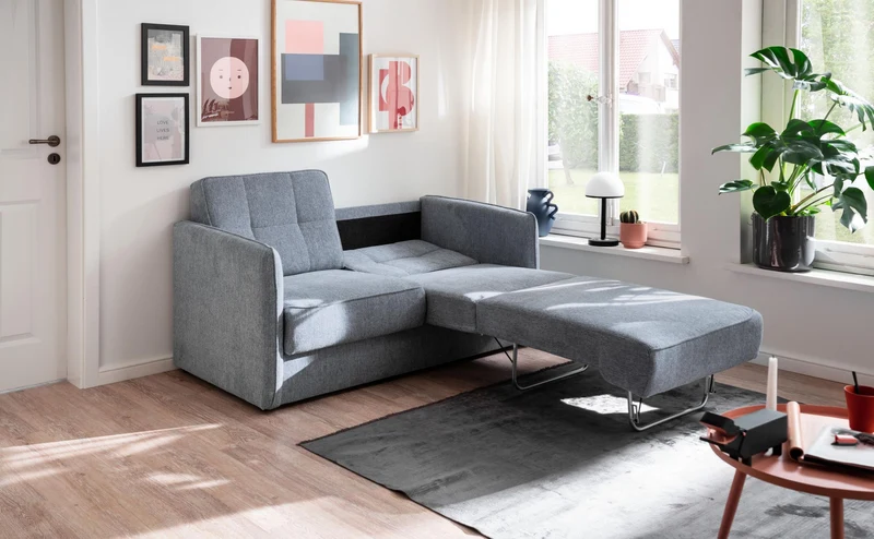 Schlafsofa Funktionssofa MILANO Stoff Corto mit zwei Liegeflächen