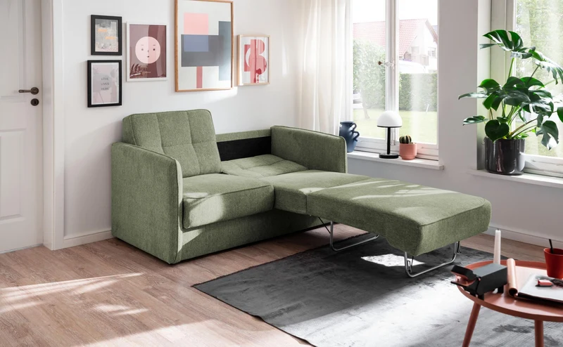 Schlafsofa Funktionssofa MILANO Stoff Corto mit zwei Liegeflächen