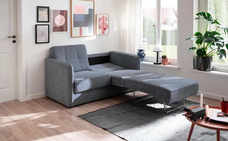 Schlafsofa Funktionssofa MILANO Stoff Corto mit zwei Liegeflächen