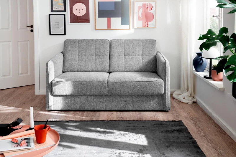 Schlafsofa Funktionssofa MILANO Stoff Corto mit zwei Liegeflächen