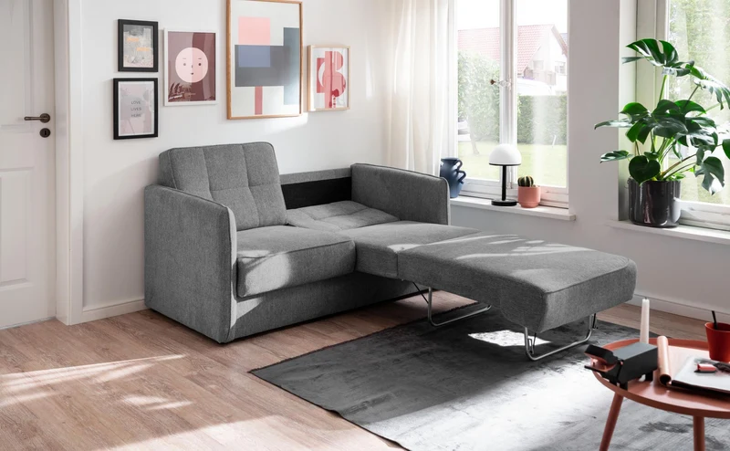 Schlafsofa Funktionssofa MILANO Stoff Corto mit zwei Liegeflächen