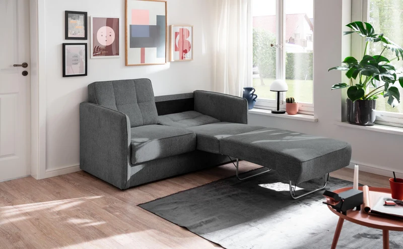 Schlafsofa Funktionssofa MILANO Stoff Corto mit zwei Liegeflächen