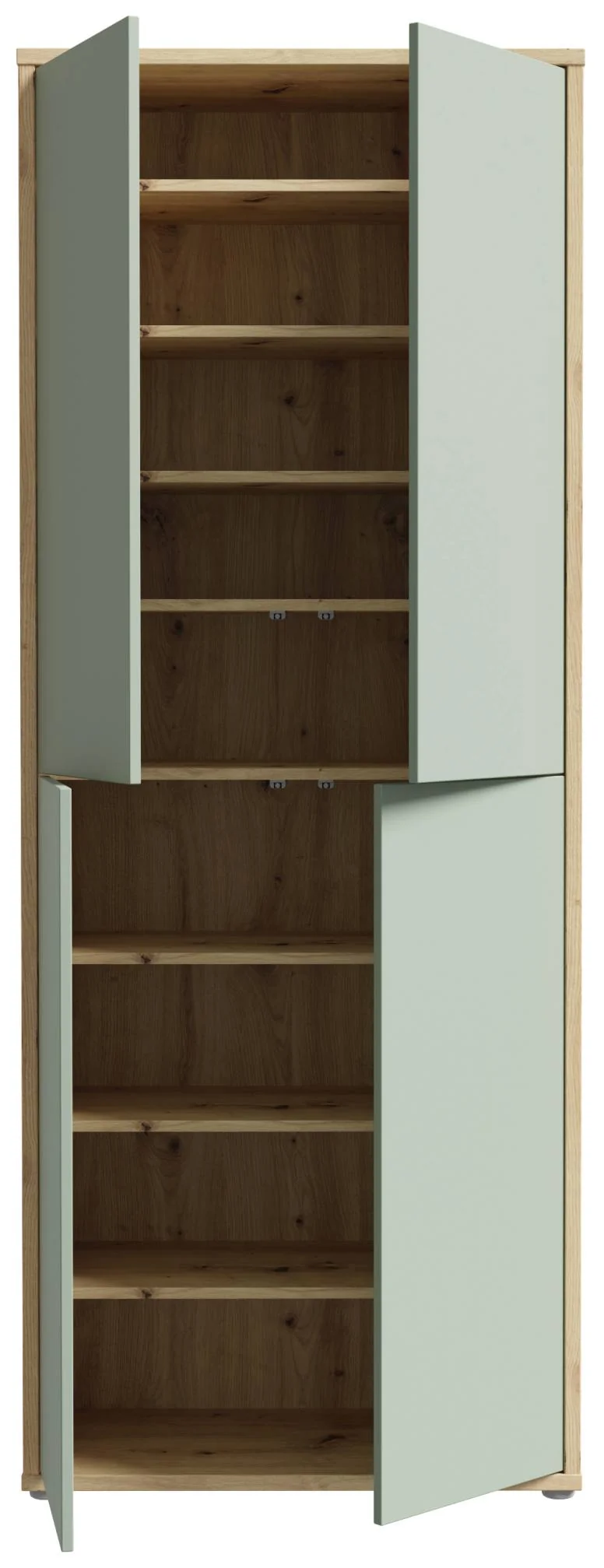 Schrank ALICE SPRINGS Korpus: Artisan Oak mit Secret Grey / Sage Green