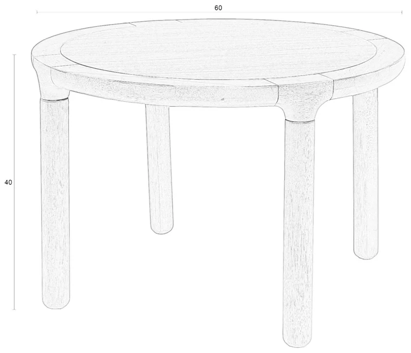 Couchtisch STORM rund Ø 60 cm von Zuiver Schwarz lackiert