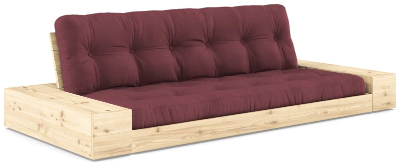 Schlafsofa Ausziehsofa BASE mit Seitenkästen Kiefer massiv lackiert, Karup