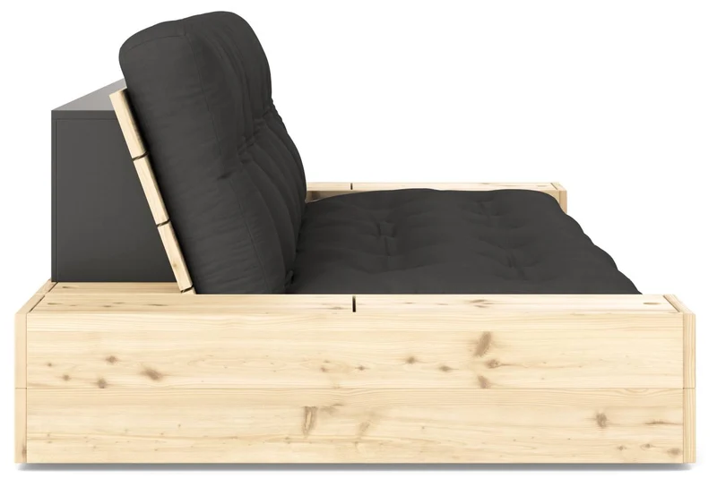 Schlafsofa Ausziehsofa BASE mit Seitenkästen Kiefer massiv lackiert, Karup