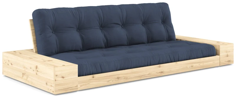 Schlafsofa Ausziehsofa BASE mit Seitenkästen Kiefer massiv lackiert, Karup