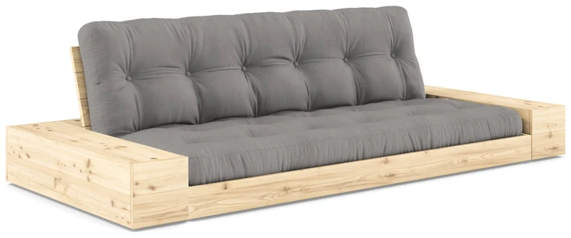 Schlafsofa Ausziehsofa BASE mit Seitenkästen Kiefer massiv lackiert, Karup