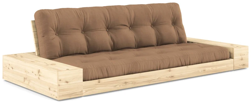 Schlafsofa Ausziehsofa BASE mit Seitenkästen Kiefer massiv lackiert, Karup