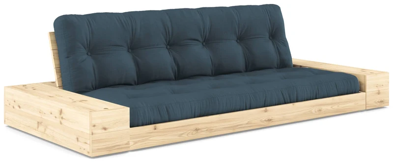 Schlafsofa Ausziehsofa BASE mit Seitenkästen Kiefer massiv lackiert, Karup