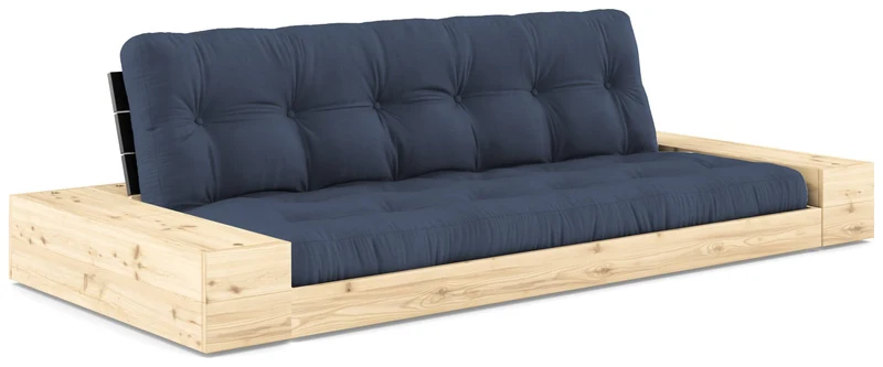Schlafsofa Ausziehsofa BASE mit Seitenkästen Kiefer massiv lackiert, Karup