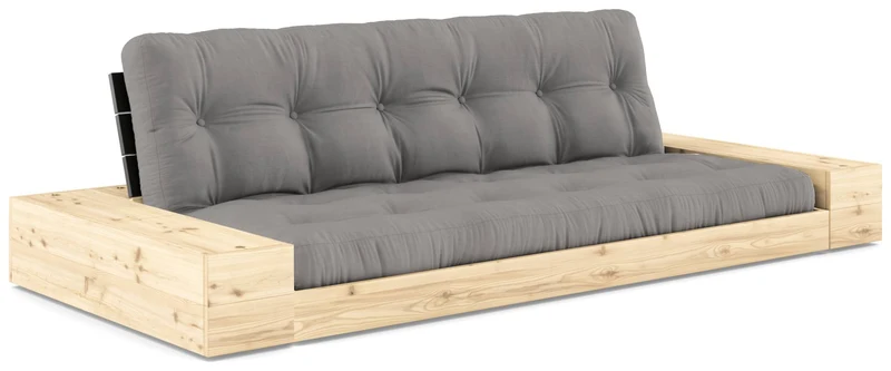 Schlafsofa Ausziehsofa BASE mit Seitenkästen Kiefer massiv lackiert, Karup