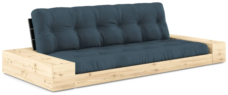 Schlafsofa Ausziehsofa BASE mit Seitenkästen Kiefer massiv lackiert, Karup