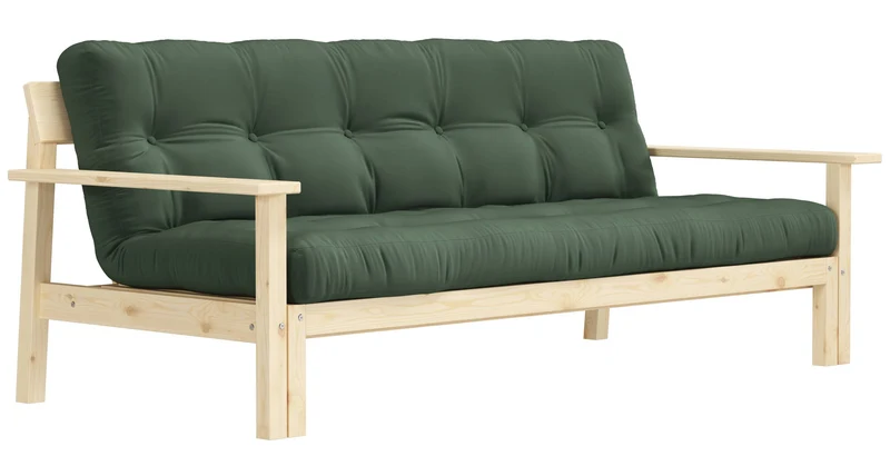 Schlafsofa UNWIND Sofa mit ausziehbarem Sitz Kiefer massiv lackiert