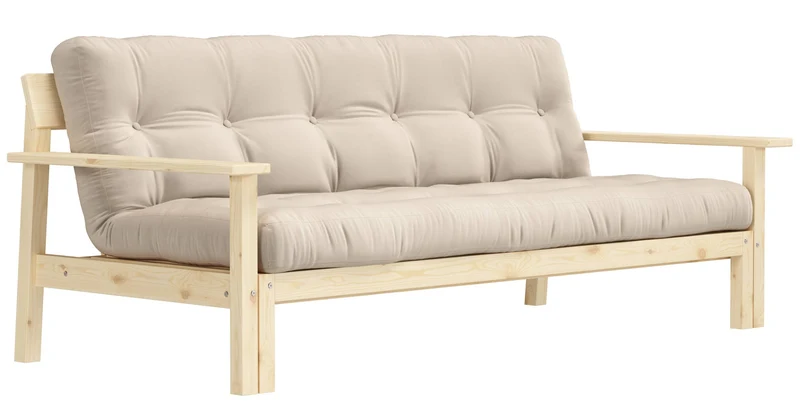 Schlafsofa UNWIND Sofa mit ausziehbarem Sitz Kiefer massiv lackiert