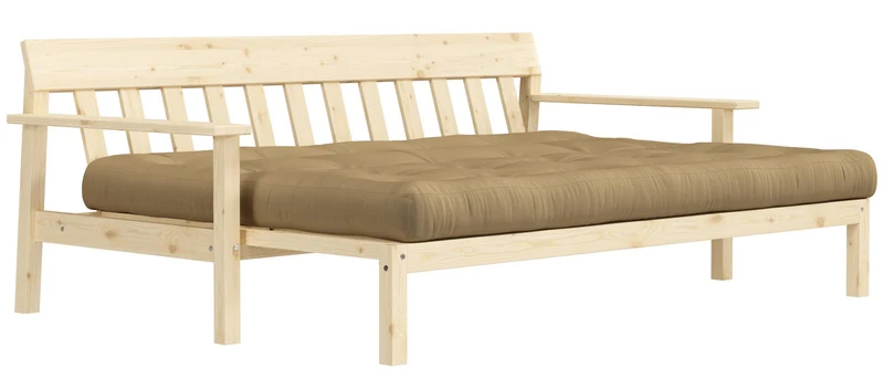 Schlafsofa UNWIND Sofa mit ausziehbarem Sitz Kiefer massiv lackiert