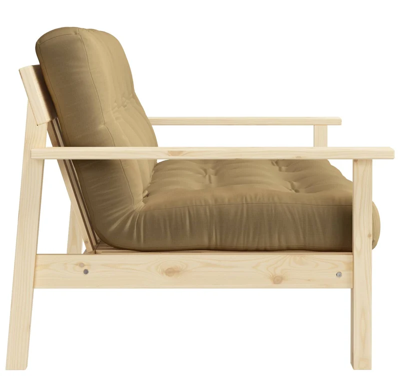 Schlafsofa UNWIND Sofa mit ausziehbarem Sitz Kiefer massiv lackiert