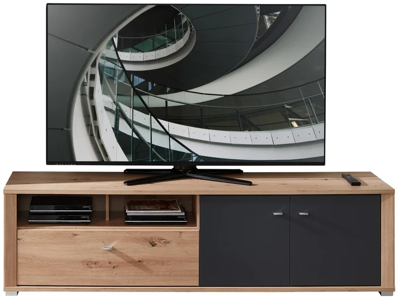 TV Lowboard PABLO 193 cm Eiche - Graphit