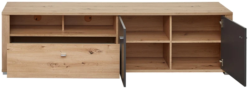 TV Lowboard PABLO 193 cm Eiche - Graphit