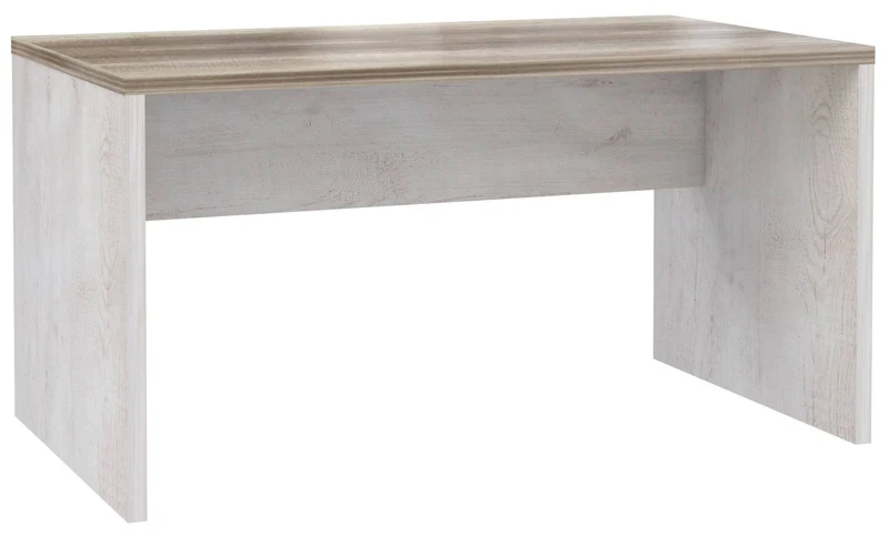 Bürotisch Schreibtisch DURO 140 cm Dekor Pinie weiß antik von Forte
