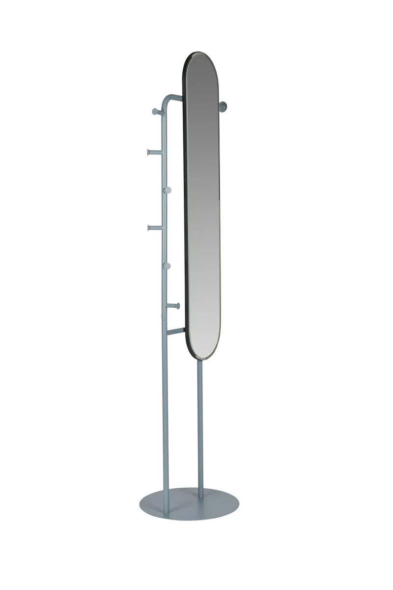 Standspiegel Vero Blau mit Garderobe | Design von Zuiver