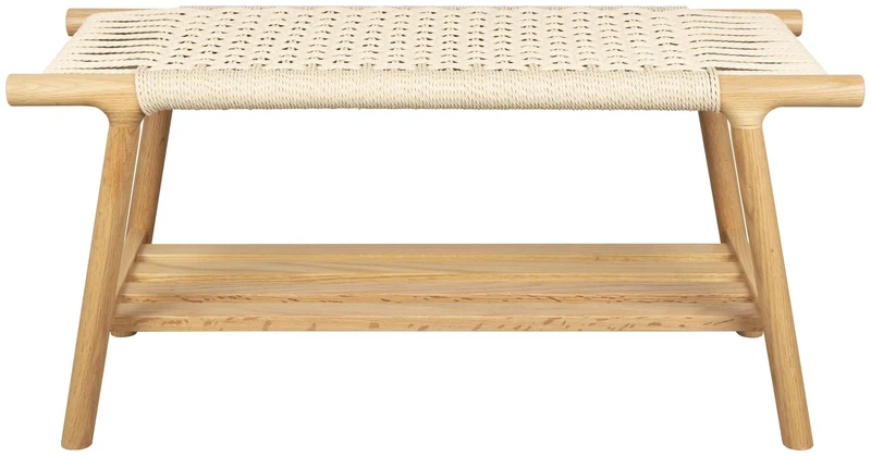 Sitzbank Kintaro aus Eiche | Japandi-Design mit Seilgeflecht