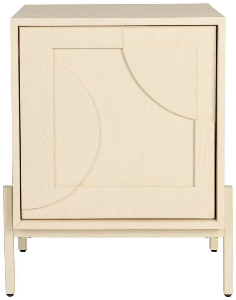 ZUIVER Beistelltisch FACES – Massivholz & 3D-Front