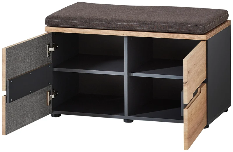 Garderobenbank Flurbank MEMPHIS Artisan Eiche Nachbildung inkl. Kissen