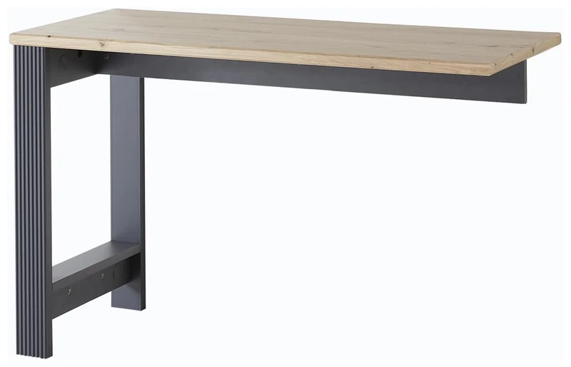 Winkel passend zum Schreibtisch JASMIN Graphit Artisan Eiche