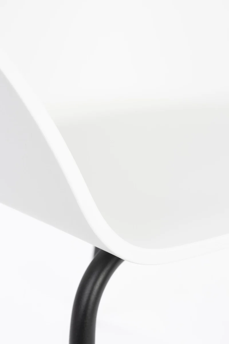 Banne Objekt Stuhl Armlehnstuhl VOID Schale Milchweiß Gestell schwarz